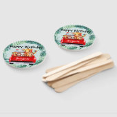 Cute Zoo jungle farm truck boy Birthday party Handwaaier (Niet-gemonteerd)