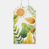 Cute ZOO Safari Animals 1st Birthday Thank You Cadeaulabel (Achterkant)