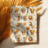 Cute ZOO Safari Animals WILD ONE 1st Birthday  Kaart