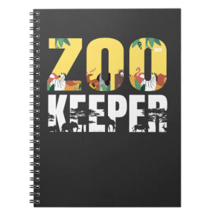 Cute Zookeeper Safari en Zoo Dierenvriend Notitieboek