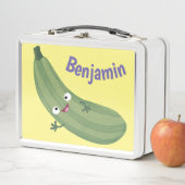 Cute zucchini happy cartoon illustratie (In situ)