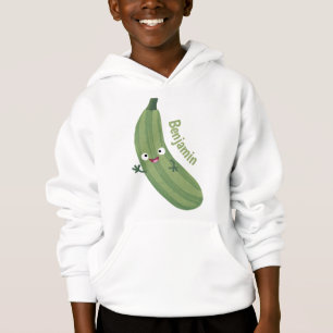 Cute zucchini happy cartoon illustratie