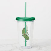 Cute zucchini happy cartoon illustratie acryl drinkbeker (Voorkant)