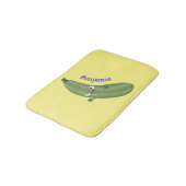 Cute zucchini happy cartoon illustratie badmat (Gekanteld)