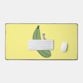 Cute zucchini happy cartoon illustratie bureaumat (Keyboard & Muis)