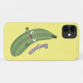 Cute zucchini happy cartoon illustratie Case-Mate iPhone case (Achterkant (horizontaal))