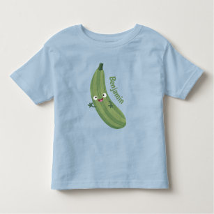 Cute zucchini happy cartoon illustratie kinder shirts