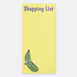 Cute zucchini happy cartoon illustratie magnetisch notitieblok