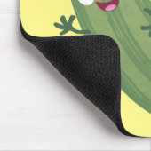 Cute zucchini happy cartoon illustratie muismat (Hoek)