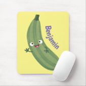 Cute zucchini happy cartoon illustratie muismat (Met muis)