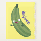 Cute zucchini happy cartoon illustratie planner (Achterkant)