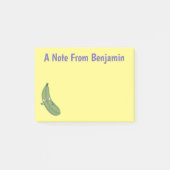 Cute zucchini happy cartoon illustratie post-it® notes (Voorkant)