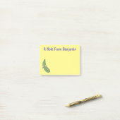 Cute zucchini happy cartoon illustratie post-it® notes (Op bureau)