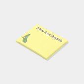 Cute zucchini happy cartoon illustratie post-it® notes (Schuin)