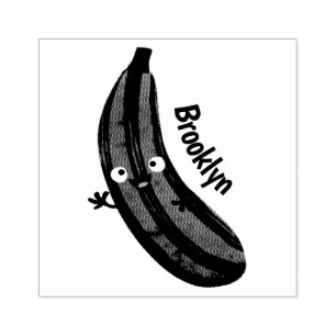 Cute zucchini happy cartoon illustratie rubberstempel