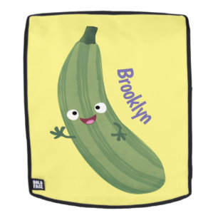 Cute zucchini happy cartoon illustratie rugtassen