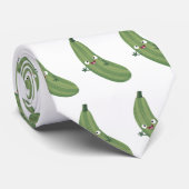 Cute zucchini happy cartoon illustratie stropdas (Opgerold)