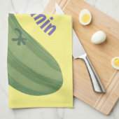Cute zucchini happy cartoon illustratie theedoek (Quarter Fold)