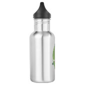 Cute zucchini happy cartoon illustratie waterfles  (Links)