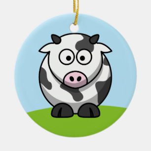 Cute Zuivel Koe Ornament