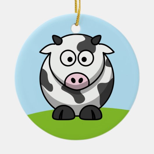 Cute Zuivel Koe Ornament (Voorkant)