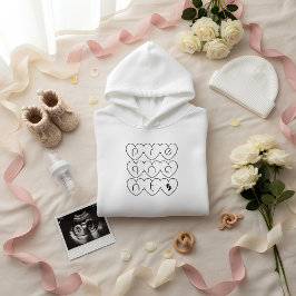 Cute Zwangere met Hart Letters Hoodie |Moeder-in-w