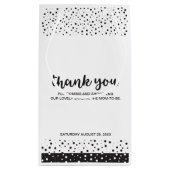 Cute, zwart-wit, bedankt Baby shower Klein Cadeauzakje (Achterkant)