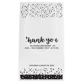Cute, zwart-wit, bedankt Baby shower Klein Cadeauzakje