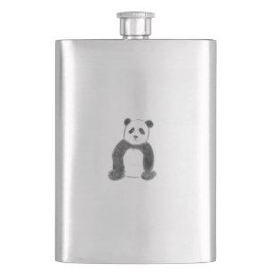 Cute zwart-wit pandatekening flacon