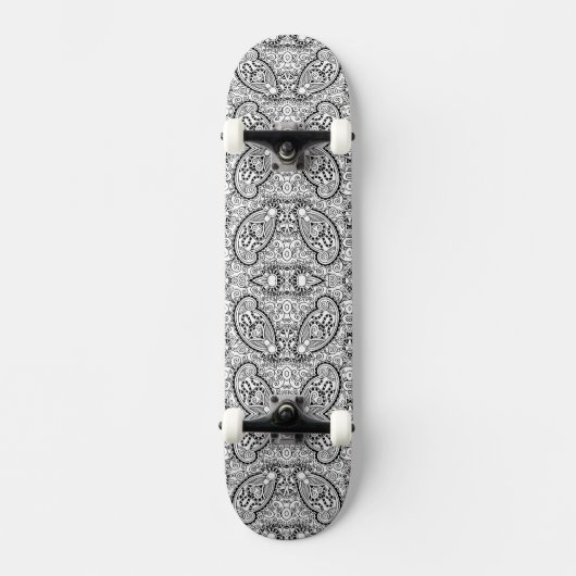 Cute zwart-wit patronen persoonlijk skateboard (Voorkant)