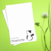 Cute zwart witte cartoon kat naam post-it® notes
