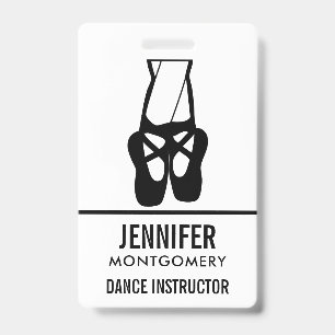 Cute Zwarte Ballerina'schoenen En Pointe Badge