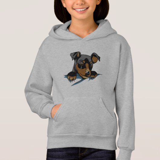 Cute Zwarte Dachshund Puppy Design (Voorkant)