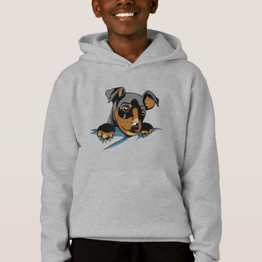 Cute Zwarte Dachshund Puppy Design (Voorkant)