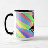 Cute Zwarte Dachshund Puppy Ontwerp Mok (Links)