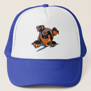 Cute Zwarte Dachshund Puppy Ontwerp Trucker Pet