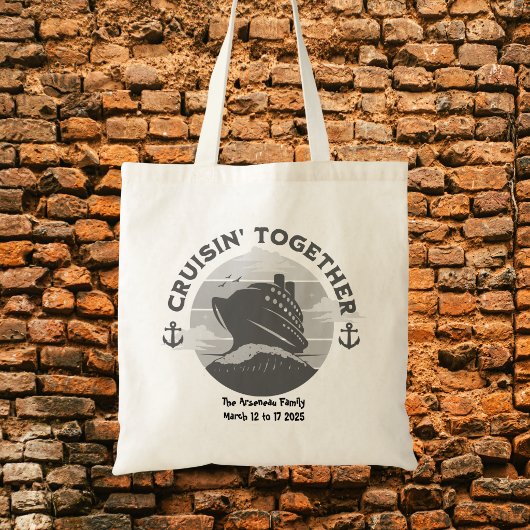 Cute Zwarte en Witte Cruise PERSONALIZEERBARE Bood Tote Bag