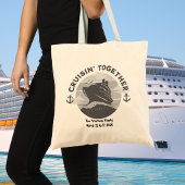 Cute Zwarte en Witte Cruise PERSONALIZEERBARE Bood Tote Bag