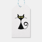 Cute Zwarte Kat Fun Gift Tag Cadeaulabel (Voorkant)