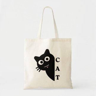 Cute Zwarte Kat Woordspeling Boodschappentas | Gra Tote Bag