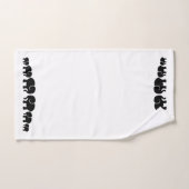 Cute Zwarte Olifant Badhanddoekenset Bad Handdoek (Handdoek)