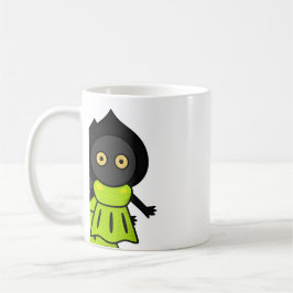 Cute Zwarte Schaduw Schepsel Groene Jurk Koffiemok