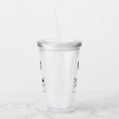 Cute Zwarte Strikdas & Knopen Bruidsjonker Trouwen Acryl Drinkbeker (Links)