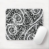 Cute zwarte witte harten liefde achtergrond ontwer muismat (Met muis)