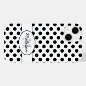 Cute Zwarte Witte polka stippen retro patroon Mono Case-Mate iPhone Case (Achterkant (horizontaal))