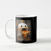 Cute Zza Ghost Eating Zza Funny Halloween Food Lov Koffiemok (Links)
