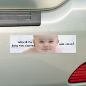 cutebabyblueeyes_01, wat als de baby die je afbree bumpersticker (Op auto)