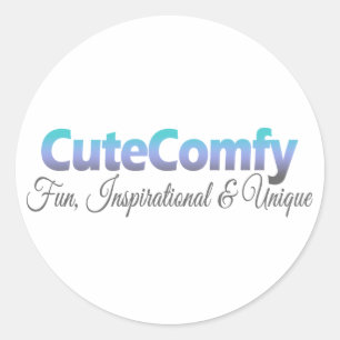 CuteComfy Merknaam Logo Ronde Sticker