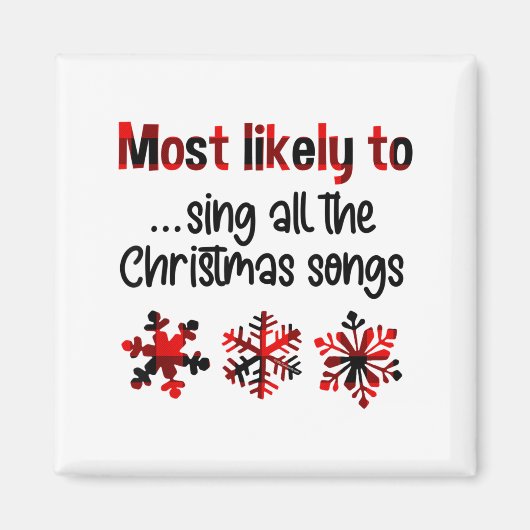 Cutecomfy Zal Vermoedelijk Alle Kerstliedjes Zinge Magneet (Voorkant)