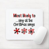 Cutecomfy Zal Vermoedelijk Alle Kerstliedjes Zinge Muismat (Met muis)